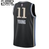 Barn Atlanta Hawks Tröja Trae Young Nike 2023-24 City Edition Svart Swingman